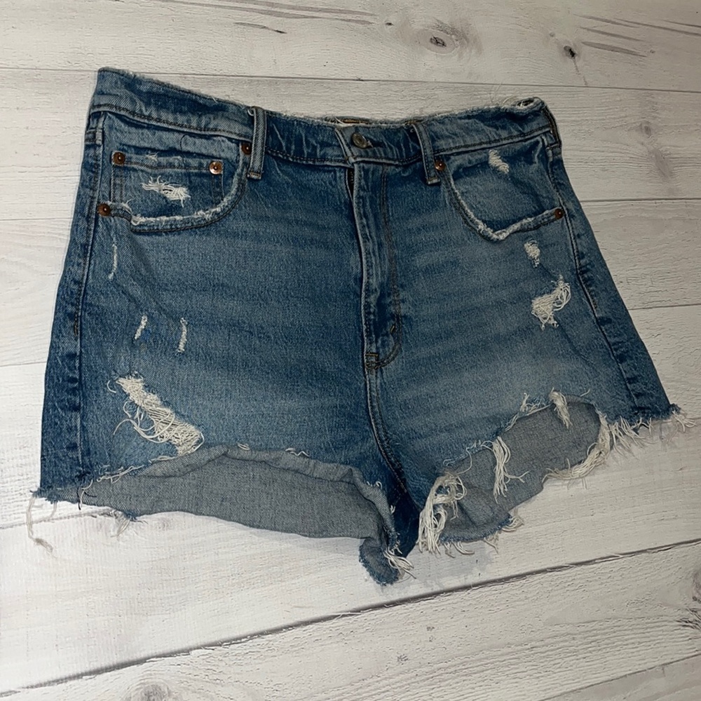 Abercrombie Distressed Denim Shorts